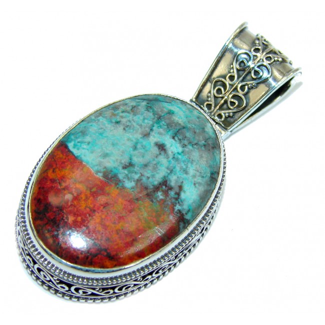 Perfect AAA Red Sonora Jasper Sterling Silver Pendant