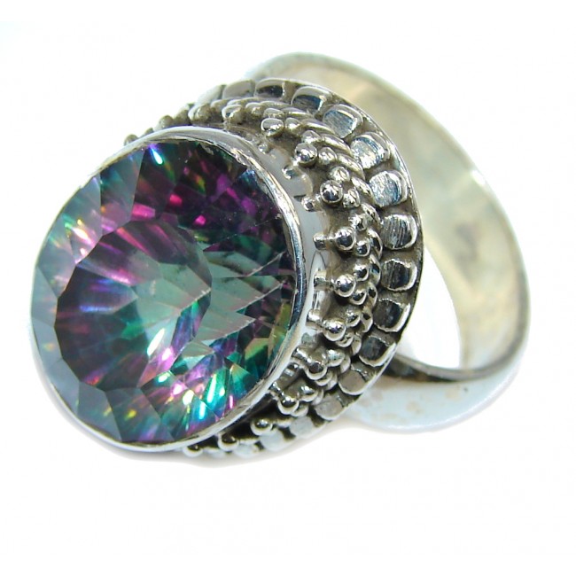 Perfect Rainbow Magic Topaz Sterling Silver Ring s. 7