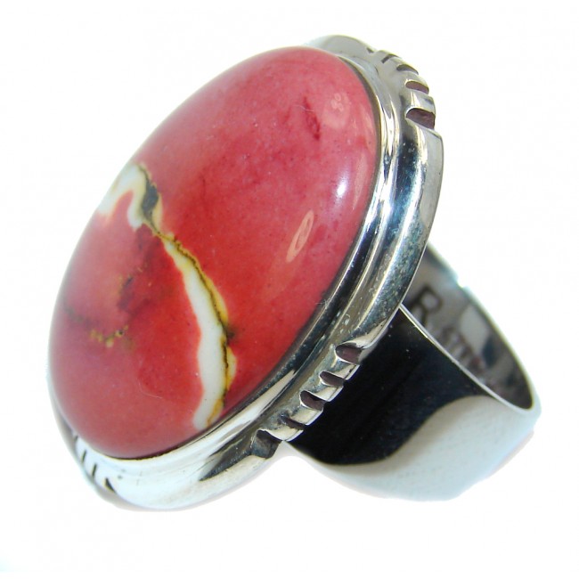 Exclusive Style Mookaite Style Sterling Silver Ring s. 7
