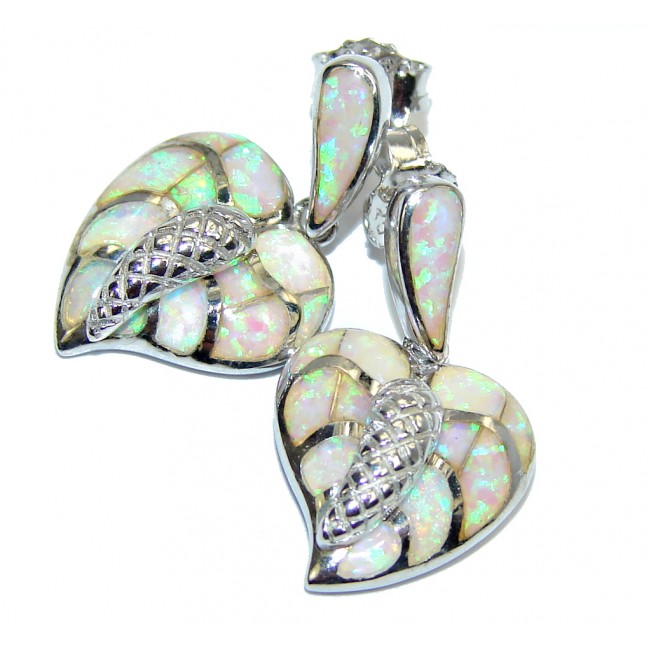 Secret Beauty Japanese Fire Opal Sterling Silver earrings