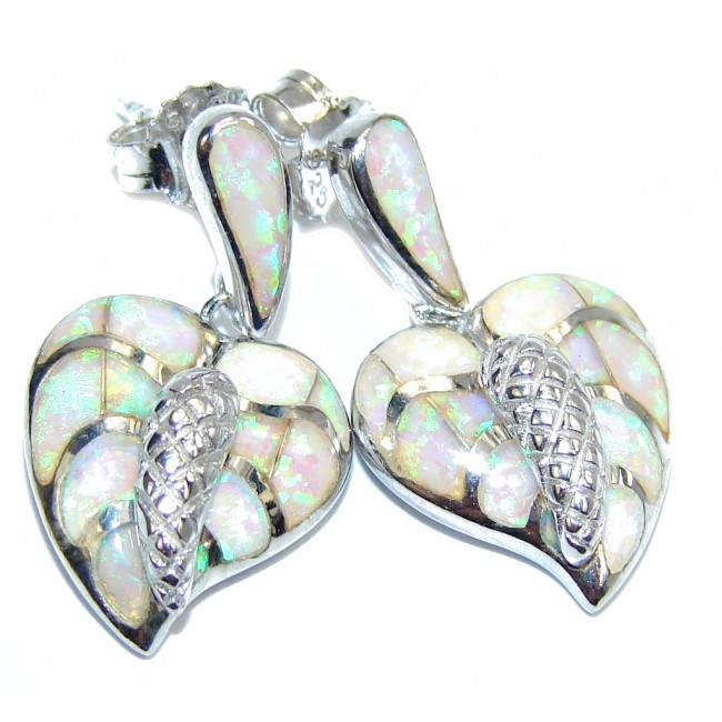 Secret Beauty Japanese Fire Opal Sterling Silver earrings