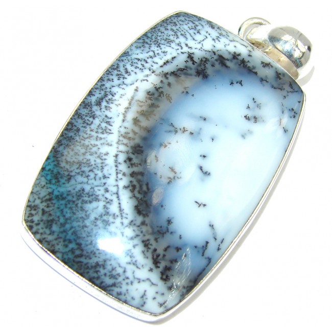 Just Glow AAA Dendritic Agate Sterling Silver Pendant