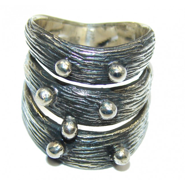 Natural Italy Made Silver Sterling Silver Ring s. 7