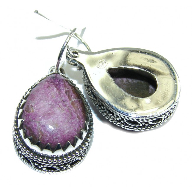 Amazing Purple Sugalite Sterling Silver earrings