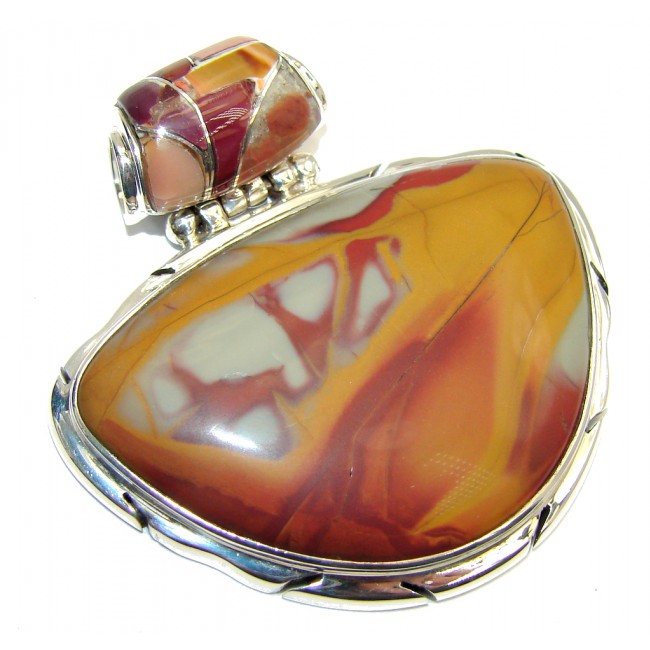 Perfect Gift! Silver Leaf Jasper Sterling Silver Pendant