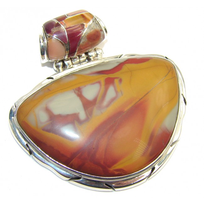 Perfect Gift! Silver Leaf Jasper Sterling Silver Pendant
