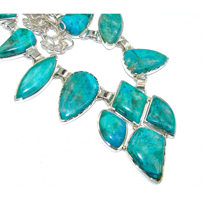 Sky Garland Parrot's Wings Chrysocolla Sterling Silver Necklace