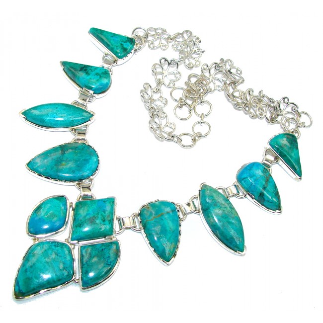 Sky Garland Parrot's Wings Chrysocolla Sterling Silver Necklace