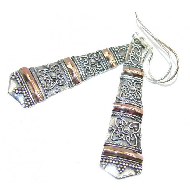 Natural Beauty Silver & Copper Sterling Silver Earrings