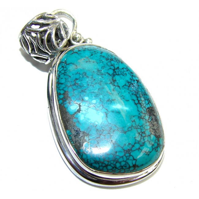 Corrico Lake Blue Turquoise Sterling Silver Pendant