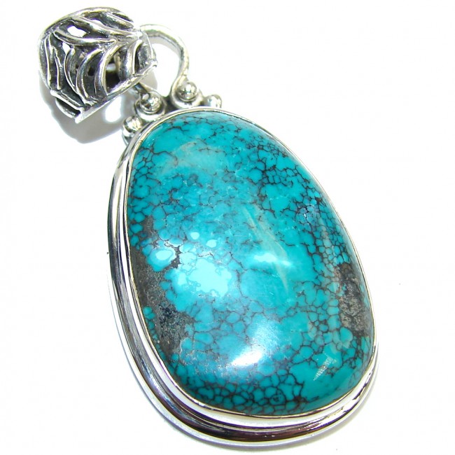 Corrico Lake Blue Turquoise Sterling Silver Pendant