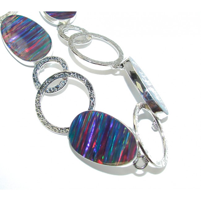 Exclusive Fire Japanese Fire Opal Sterling Silver Necklaces