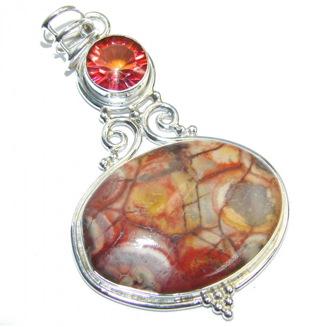 Fantastic Pietriefied Wood Sterling Silver Pendant