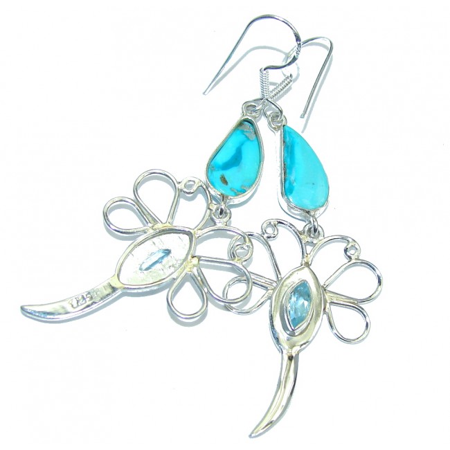 Free Spirit Slepping Beauty Turquoise Sterling Silver earrings