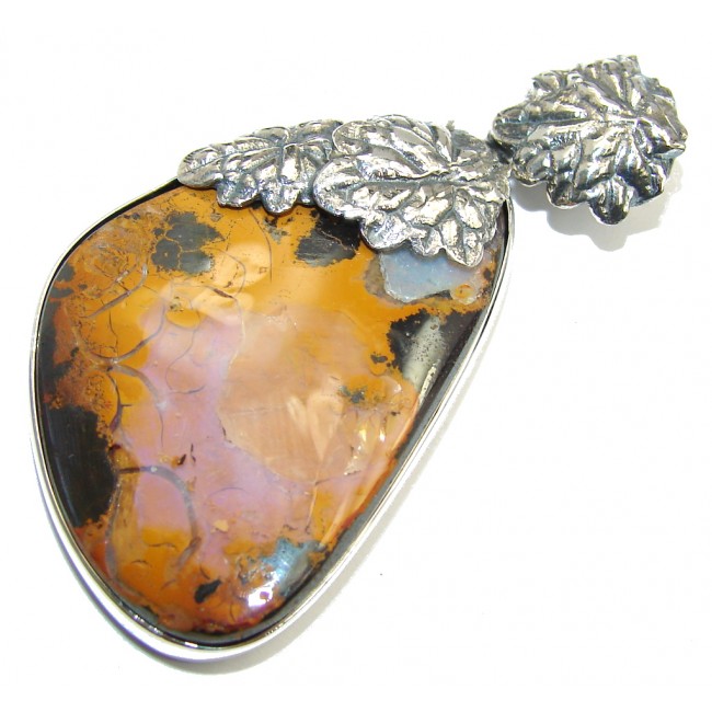 Beautiful Australian Boulder Opal Sterling Silver Pendant