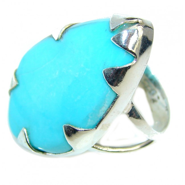 Amazing AAA Sleeping Beauty Turquoise Sterling Silver Ring s. 8 1/2