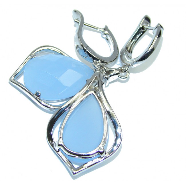 River Secret Blue Lace Agate Sterling Silver earrings