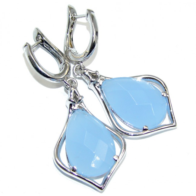 River Secret Blue Lace Agate Sterling Silver earrings