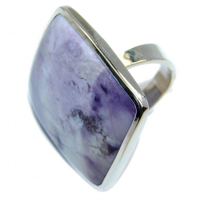 Simply Amazing Purple Tiffany Jasper Sterling Silver ring s. 9