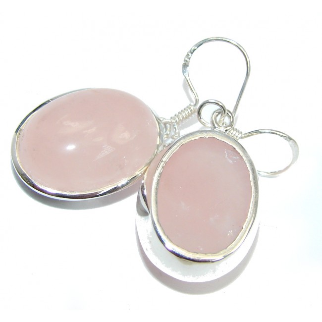 Perfect AAA Rose Quartz Sterling Silver earrings
