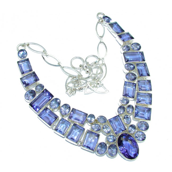 Secret Beauty Created Tanzanite Sterling Silver necklace