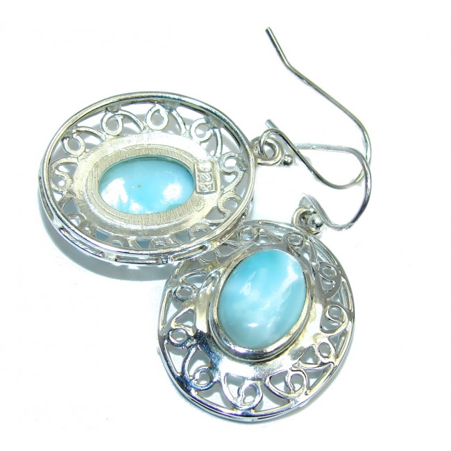 Posh Blue Larimar Sterling Silver earrings