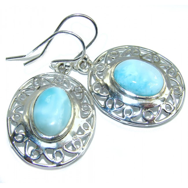 Posh Blue Larimar Sterling Silver earrings