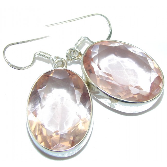 Norwegian Pink Fiord Quartz Sterling Silver earrings