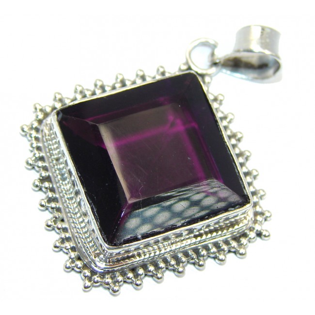 One of the kind created Purple Quartz Sterling Silver Pendant