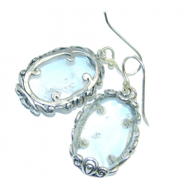 Beautiful White Topaz Sterling Silver earrings