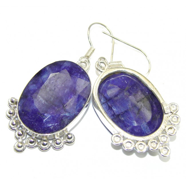 Blooming Garden Blue Sapphire Sterling Silver earrings
