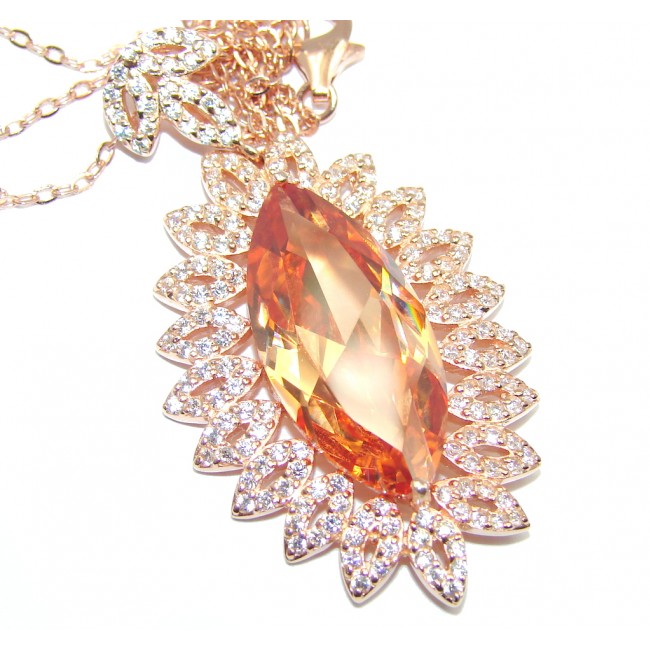 Elegant Style created Morganite Gold over Sterling Silver necklace