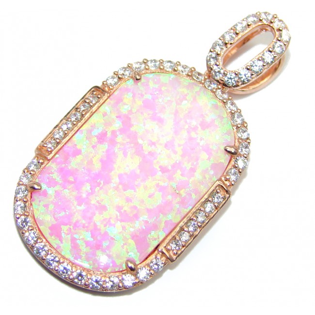 Amazing AAA Japanese Fire Opal Gold plated over Sterling Silver Pendant