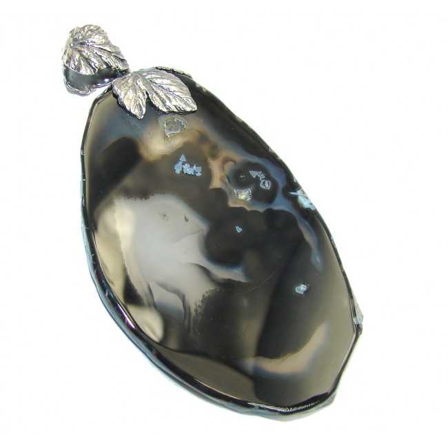Perfect Storm Botswana Agate Sterling Silver Pendant