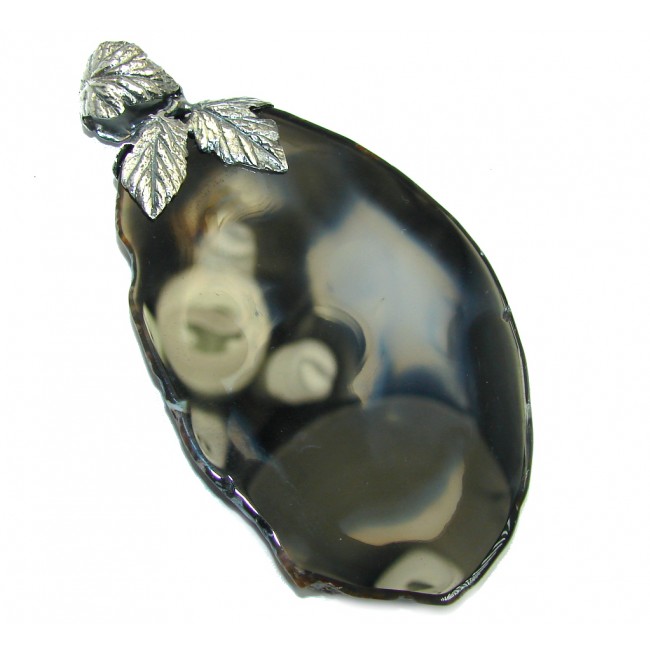 Perfect Storm Botswana Agate Sterling Silver Pendant