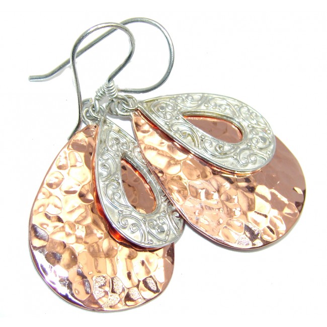 Indonesian Dream Two Tones Copper over Sterling Silver Earrings