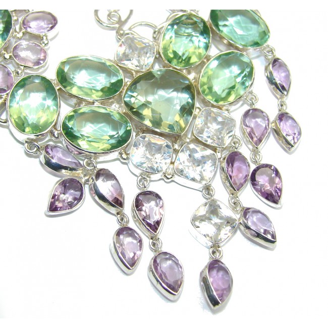 Perfect Harmony Green Amethyst Sterling Silver necklace