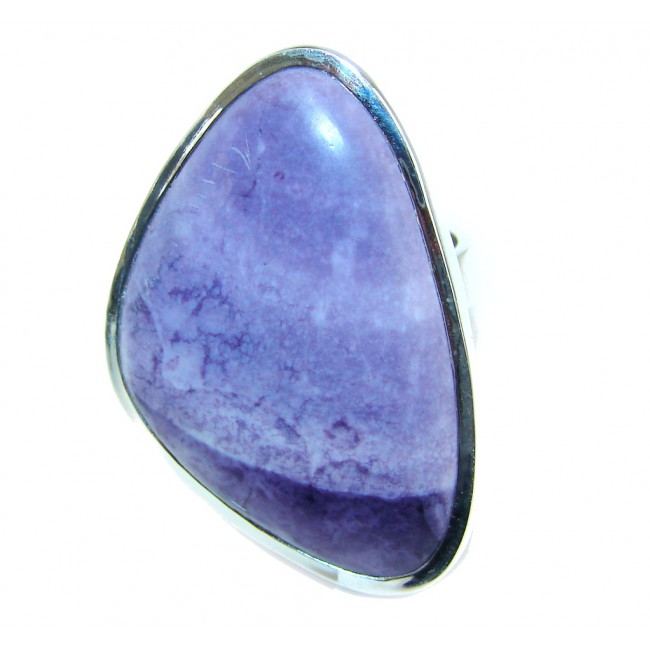 Amazing Purple Tiffany Jasper Sterling Silver ring s. 8 1/4
