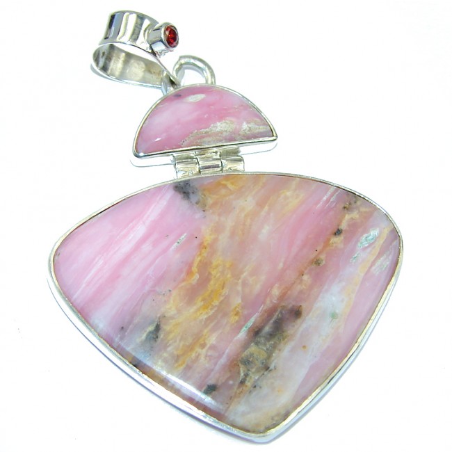 Gracious AAA Pink Opal Sterling Silver pendant