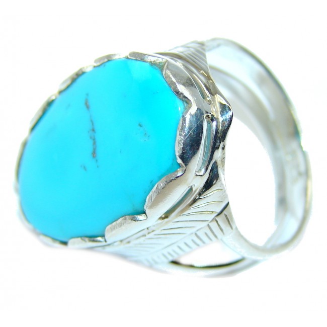 Amazing AAA Sleeping Beauty Turquoise Sterling Silver Ring s. 9