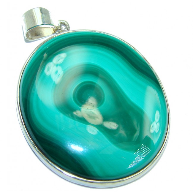 AAA quality Green Malachite Sterling Silver Pendant