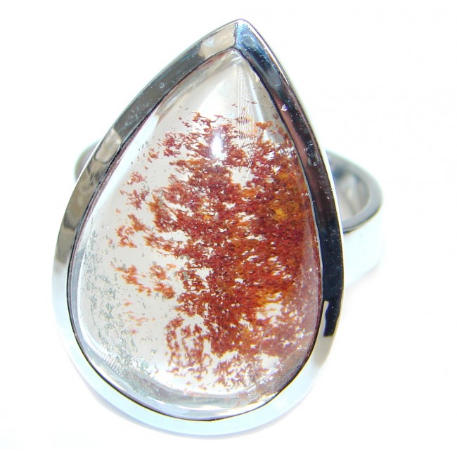 Amazing Brown Sandstone Sterling Silver ring s. 8