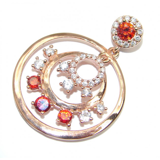 Cubic Zirconia Rose Gold plated over Sterling Silver Pendant