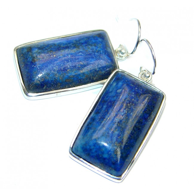 Handcrafted Blue Lapis Lazuli Sterling Silver earrings
