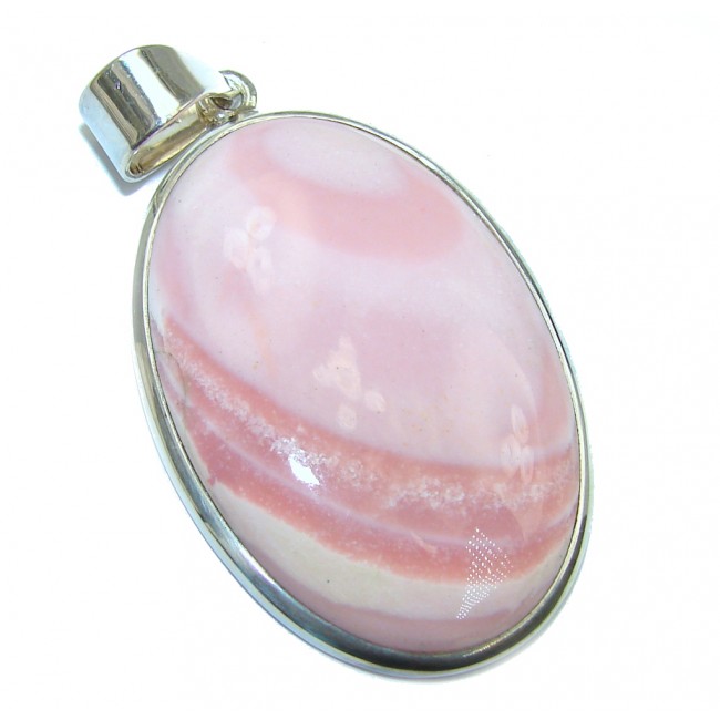 Pink Opal Sterling Silver handmade Pendant