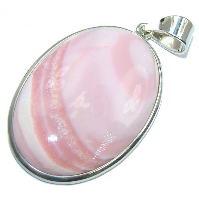Pink Opal Sterling Silver handmade Pendant