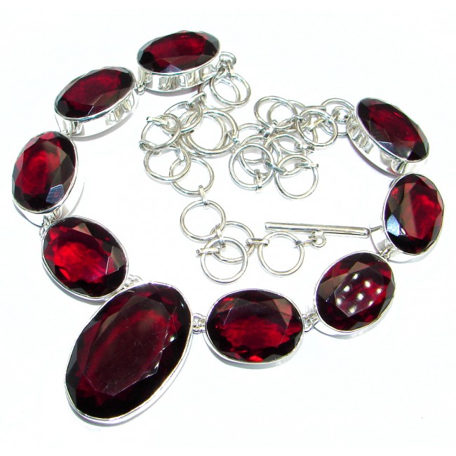 True Passion created Red Quartz Sterling Silver handmade necklace