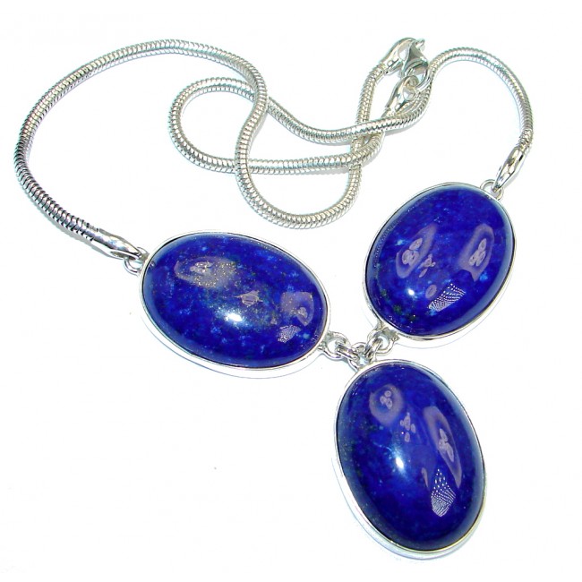 Genuine Lapis Lazuli Sterling Silver handmade Necklace