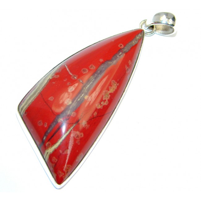 Gorgeous AAA Red Jasper Sterling Silver handmade Pendant