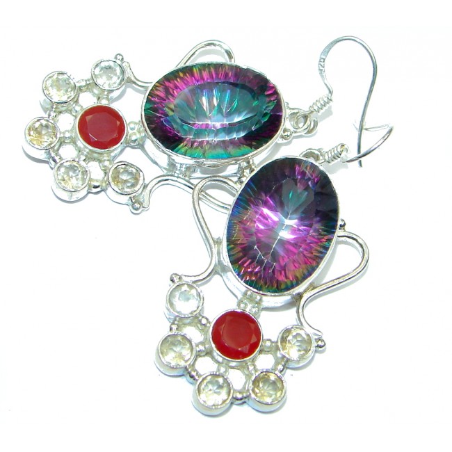 Rainbow Magic Topaz Sterling Silver earrings